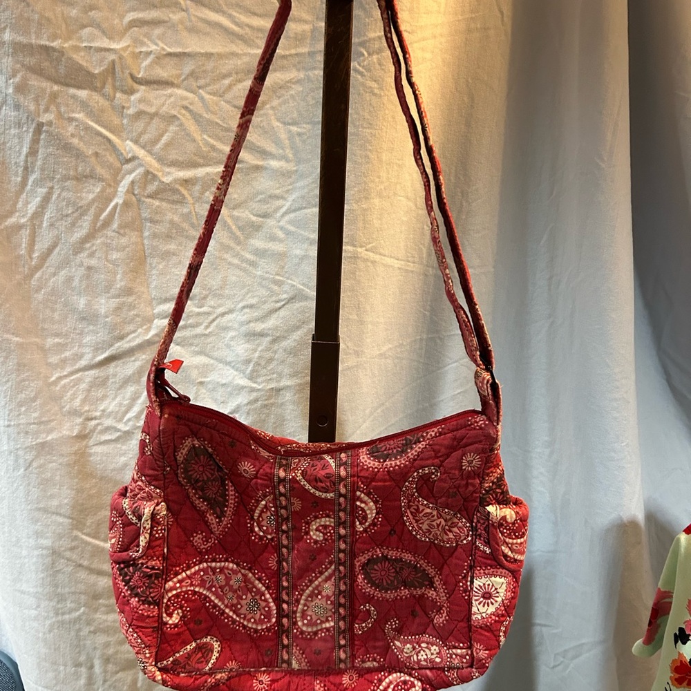 Vera Bradley vintage Red Paisley Shoulder Bag